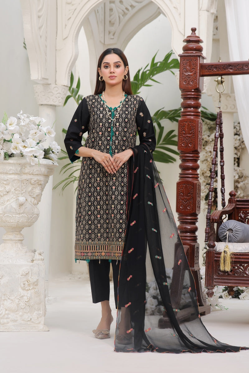 Khubsurat Embroidered Collection with Chiffon Embroidered Dupatta Design 05