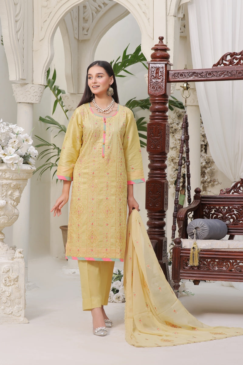 Khubsurat Embroidered Collection with Chiffon Embroidered Dupatta Design 08