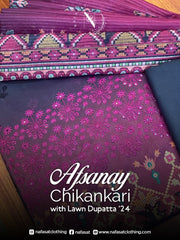 Afsanay – Embroidered Lawn 3pc Unstitched