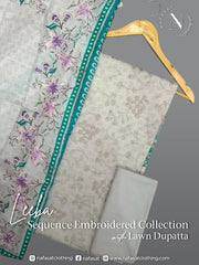 Leeba – Embroidered Lawn 3pc Unstitched