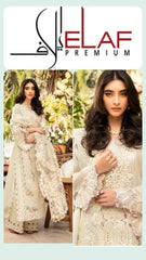 Elaf Premium Exclusive – Embroidered Cotton 3pc Suit Unstitched Green