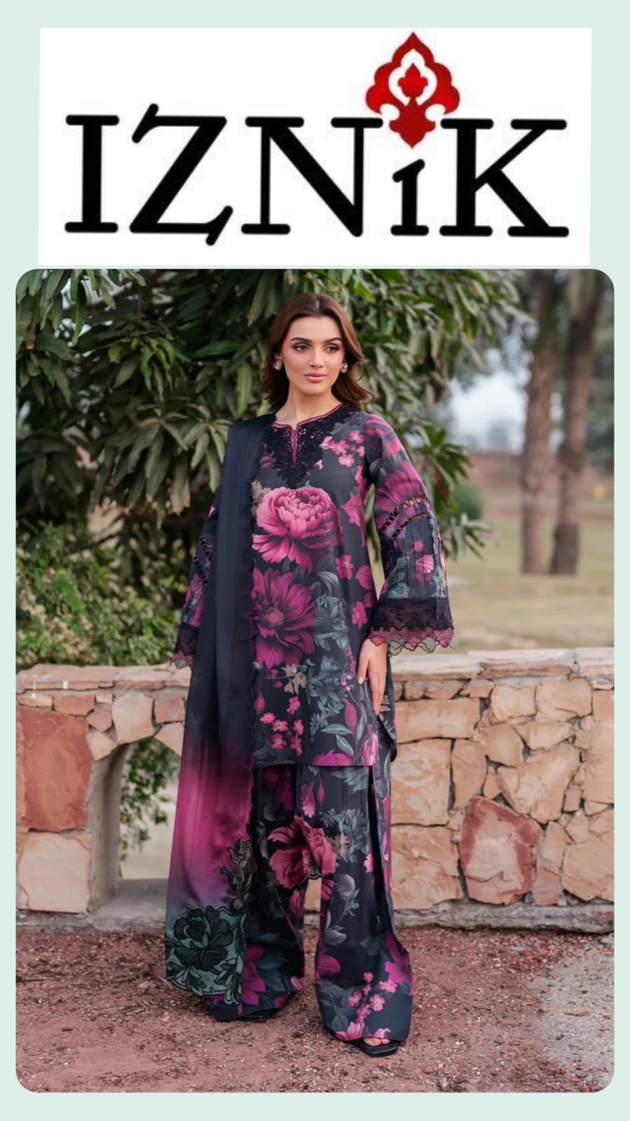 Iznik Lawn Printed Unstitched 3pc