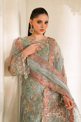 BAROQUE LUXURY CHIFFON UNSTITCH 3PC SUIT