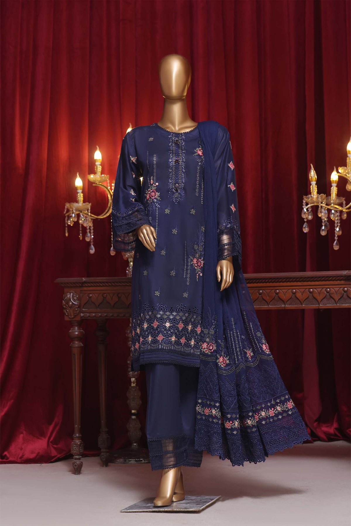 Noriza Festive Cotton Embroidered Collection D-03