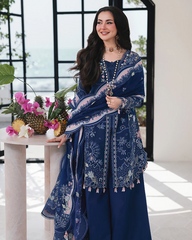 Qalamkar Exclusive Lawn Unstitch 3pc suit