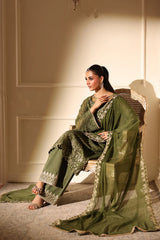 Azure Exclusive Cotton Unstitched 3Pc Suit