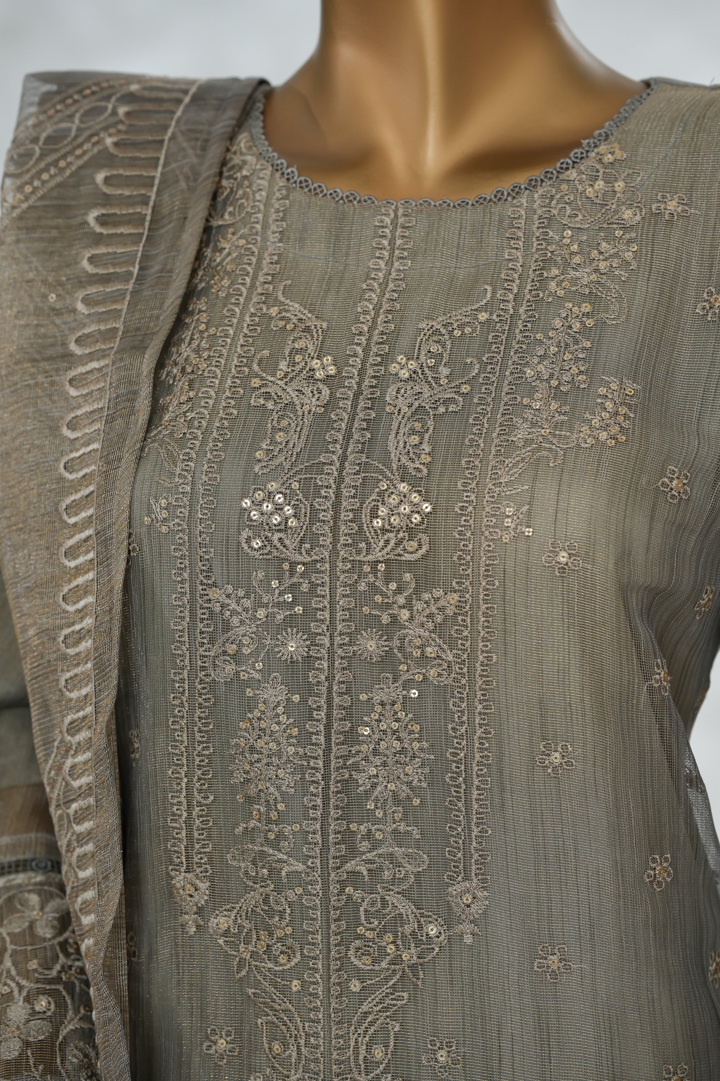 Noor mehel Marbel Net Embroidered N-02