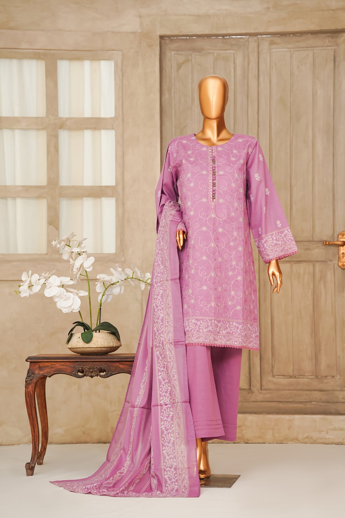 SHAH MEENA Table printed Embroidered Collection Vol 1,25 S-03