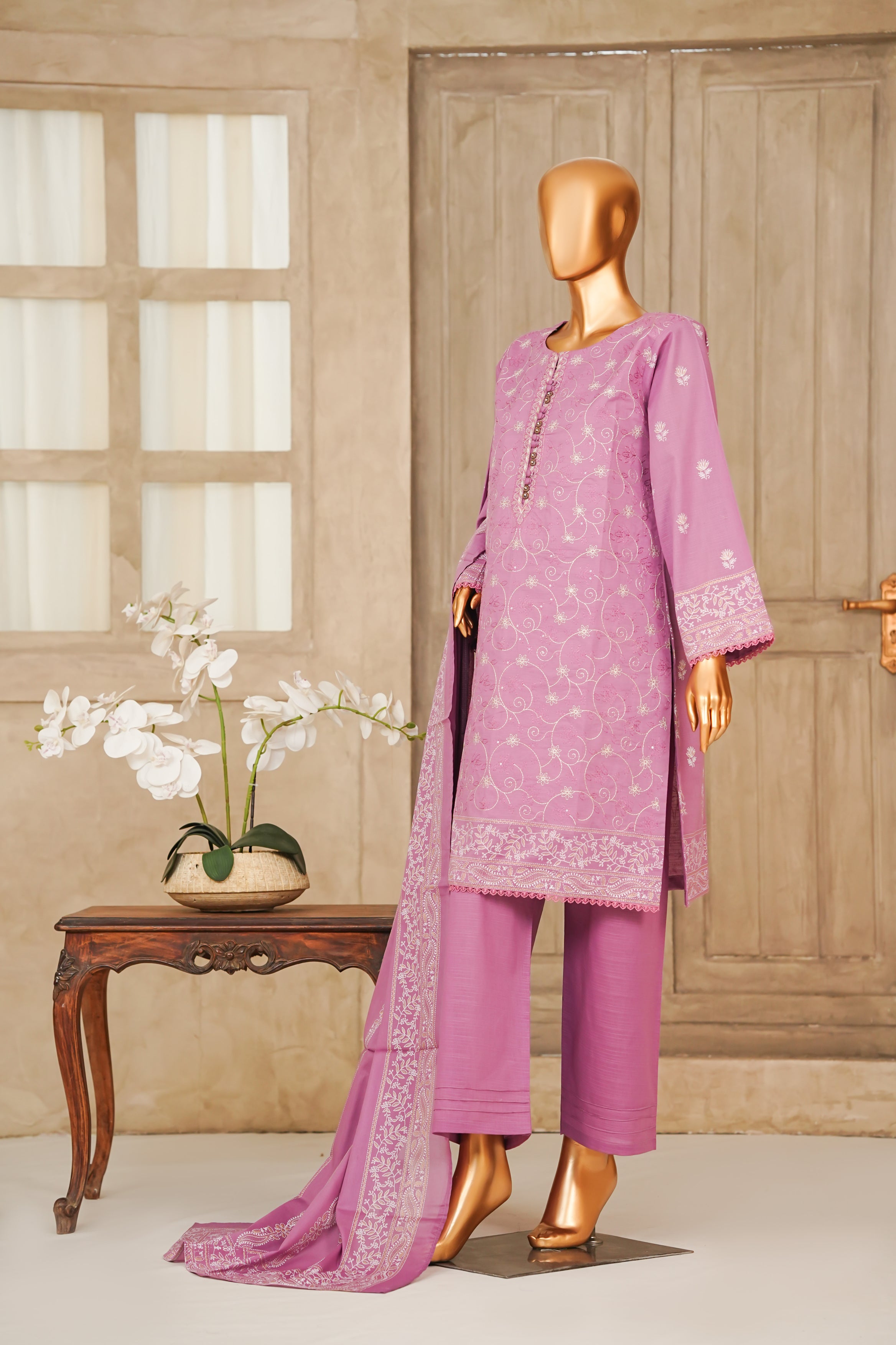 SHAH MEENA Table printed Embroidered Collection Vol 1,25 S-03