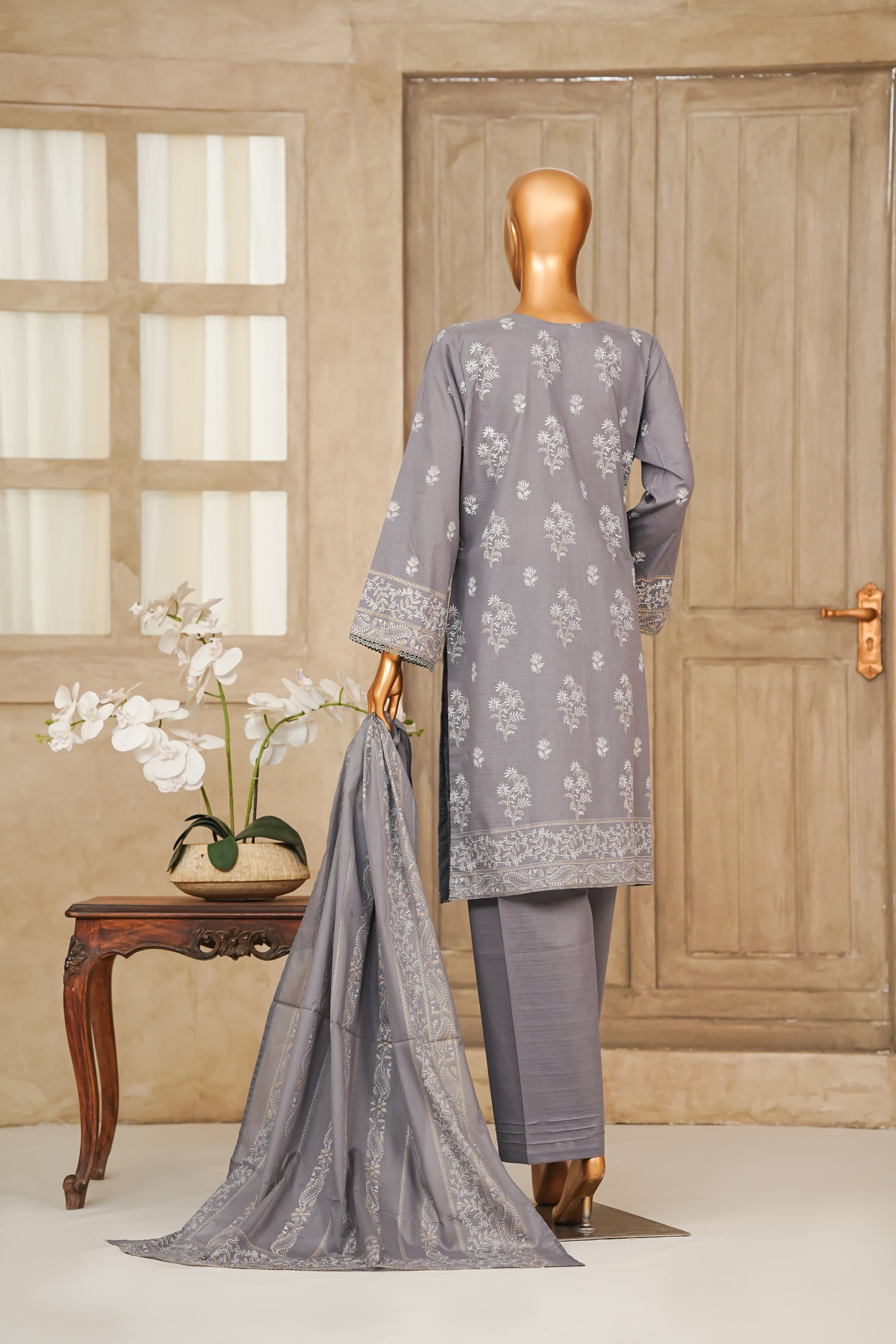 SHAH MEENA Table printed Embroidered Collection Vol 1,25 S-01