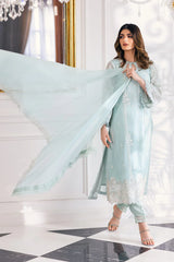 Azure Formal Chiffon Unstitched 3pc Sky Blue