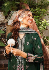 Elaf PREMIUM exclusive cotton lawn unstitch 3pc Green