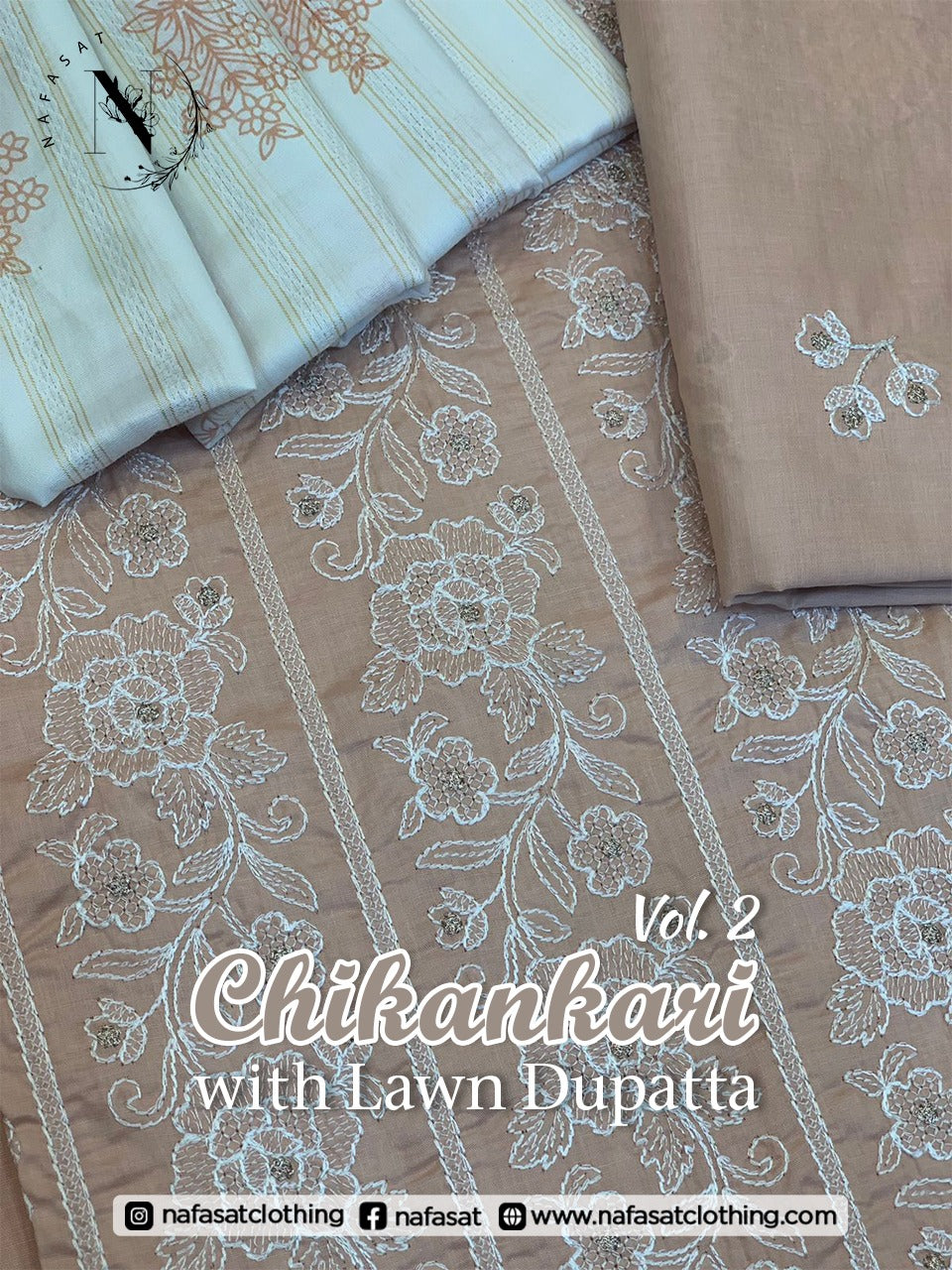 Chikankari vol 2 with lawn duppata D-03