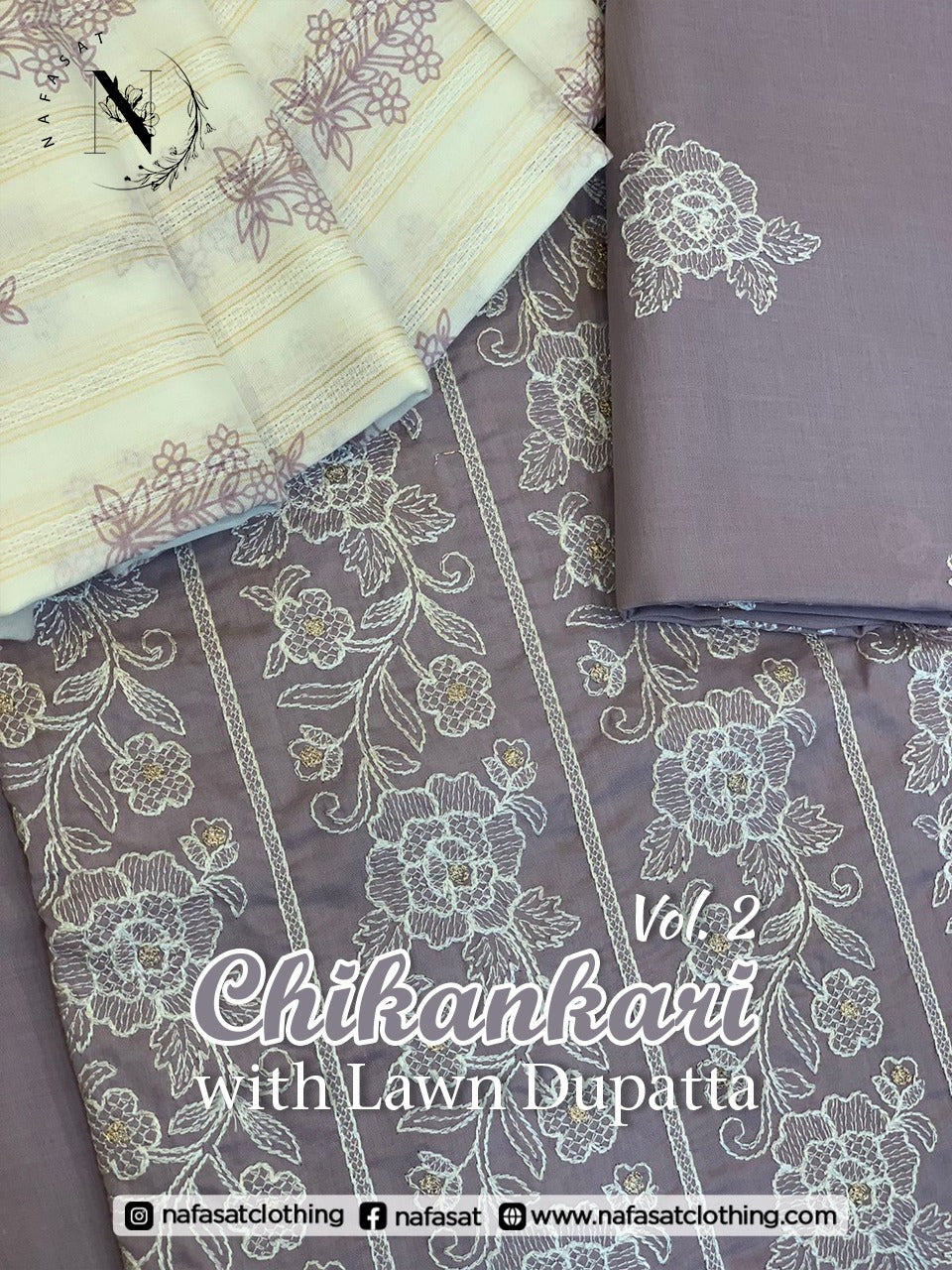 Chikankari vol 2 with lawn duppata D-02