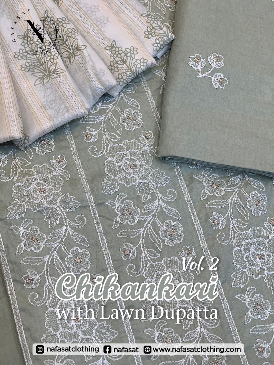 Chikankari vol 2 with lawn duppata D-05