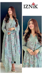 Iznik Summer Lawn Unstitch 3pc