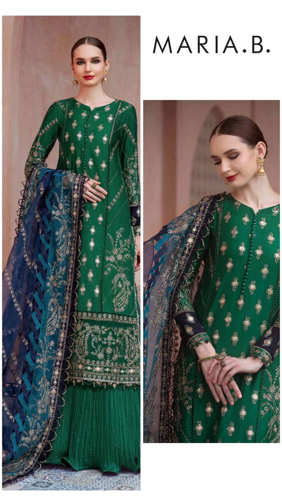 Maria b Exclusive cotton lawn Unstitch 3pc