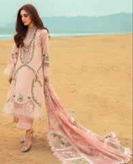 Crimson Exclusive Cotton Lawn Unstitch 3pc-Peach