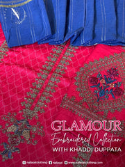 Glamour Embroidered Collection with Khaddi Dupatta D-01