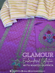 Glamour Embroidered Collection with Khaddi Dupatta D-03