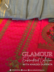 Glamour Embroidered Collection with Khaddi Dupatta D-05