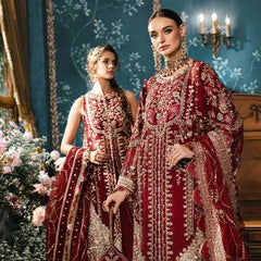 Maria b Exclusive Cotton Embroidered 3pc Maroon