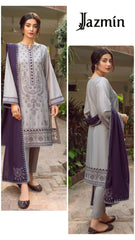 Jazmin Cotton Embroidered Unstitched 3pc