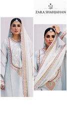 Zara Shahjahan Exclusive Cotton Unstitched 3pc Froze