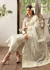 Gulaal Exclusive Cotton Unstitched 3pc Cream