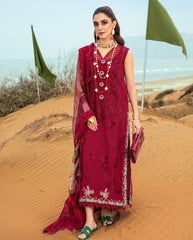 Crimson Exclusive Cotton Unstitched 3pc Maroon