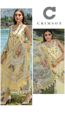 Crimson Exclusive Cotton Unstitched 3pc Lemon