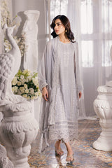 Azure Luxury Chiffon Unstitched 3pc Grey