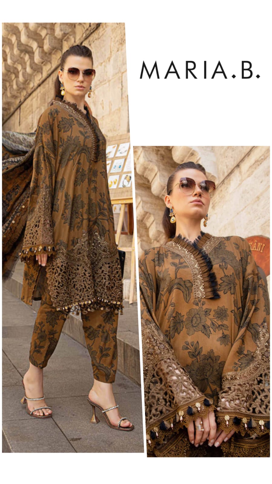 Maria B M-Series Lawn Unstitched 3pc Mehndi