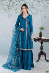Maria B Exclusive Cotton - Unstitched 3pc Zinc Blue And Pink
