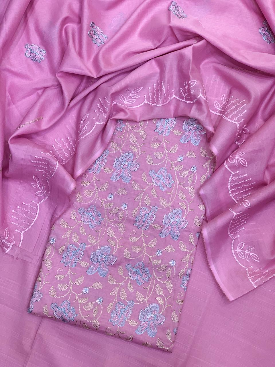 NIGAAR SLUB COTTON Embroidered Collection