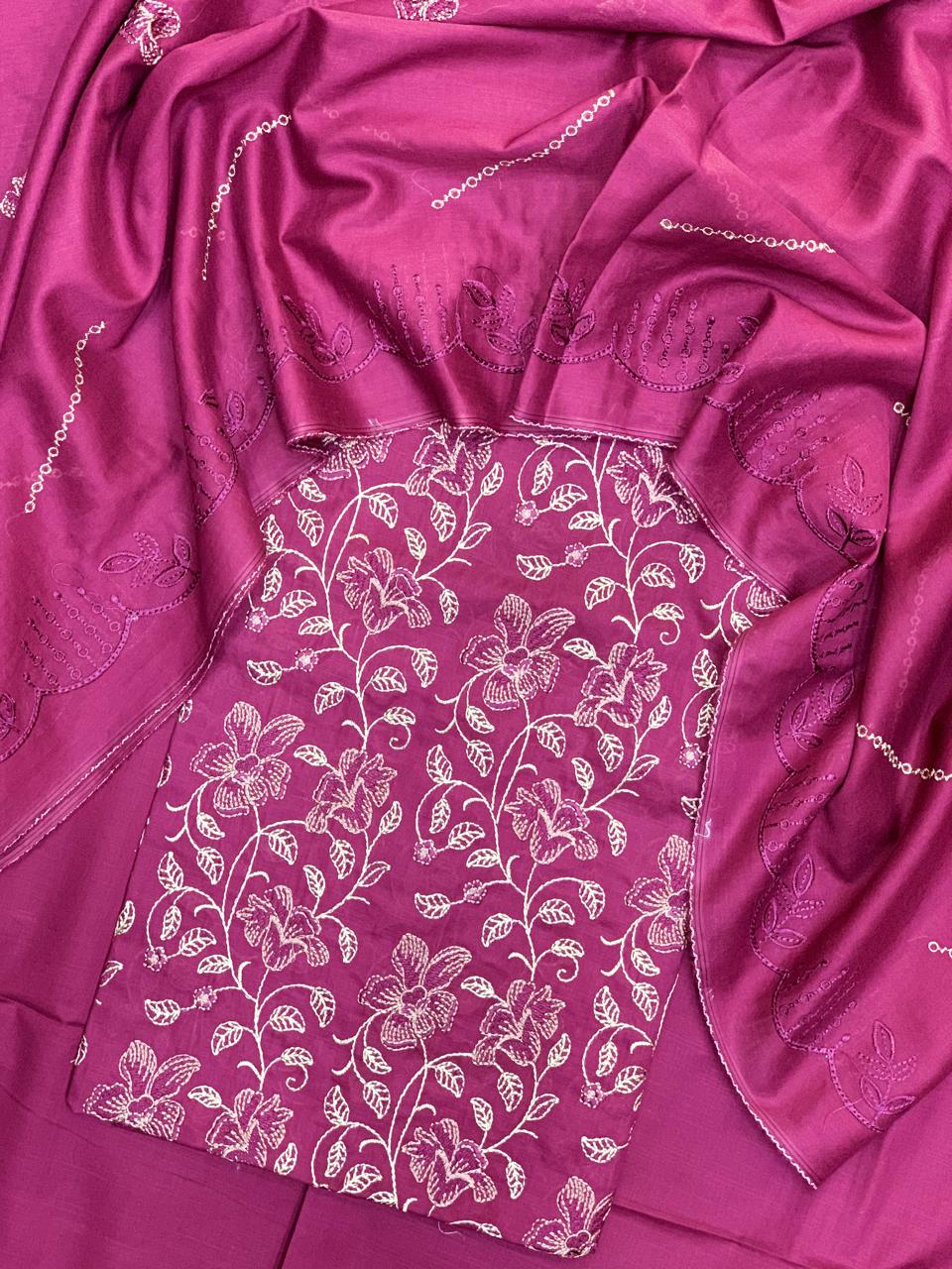 NIGAAR SLUB COTTON Embroidered Collection