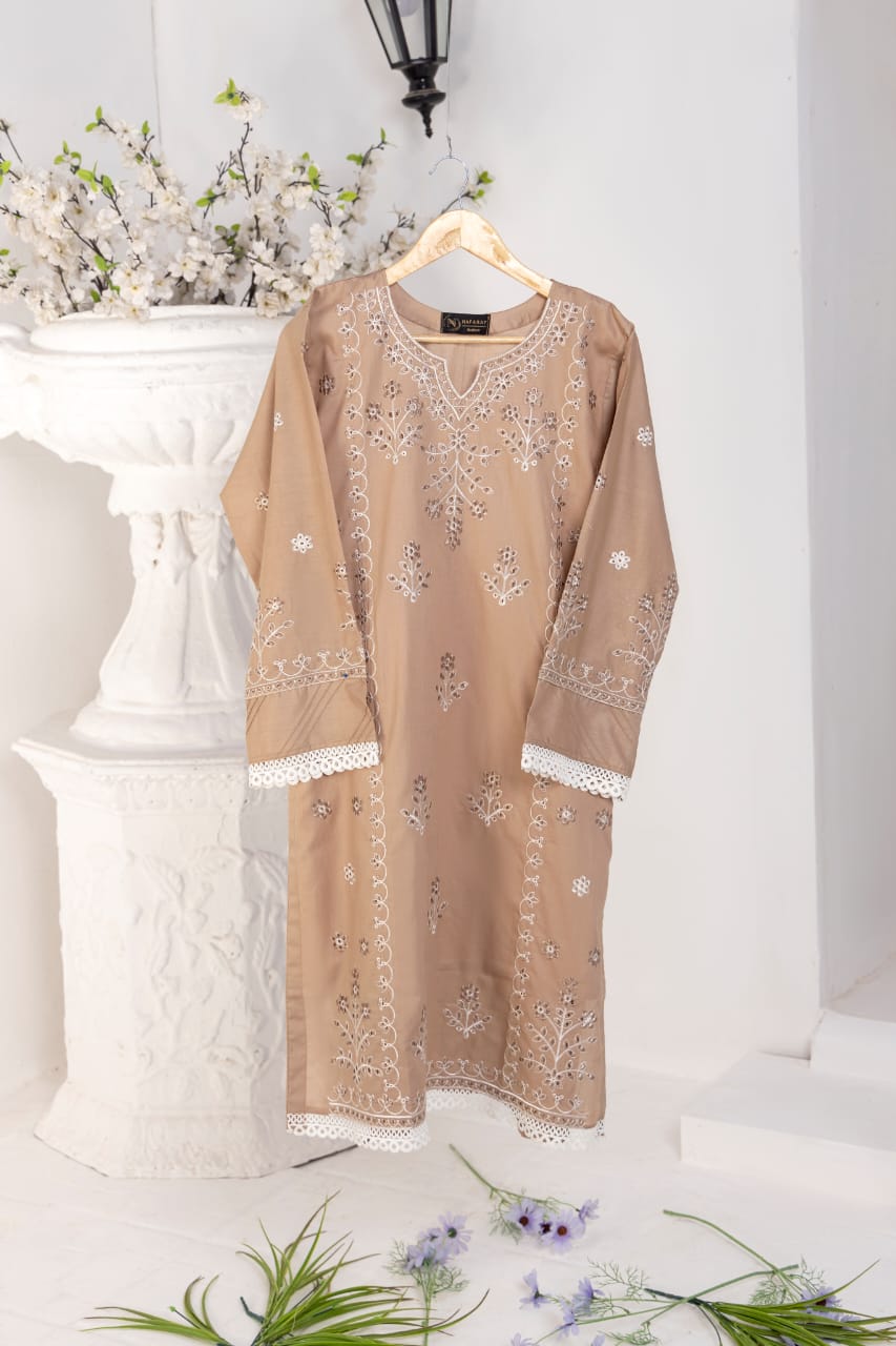 Annual Sale | Exclusive Cotton lawn Embroidered Chikankari Single Shirt