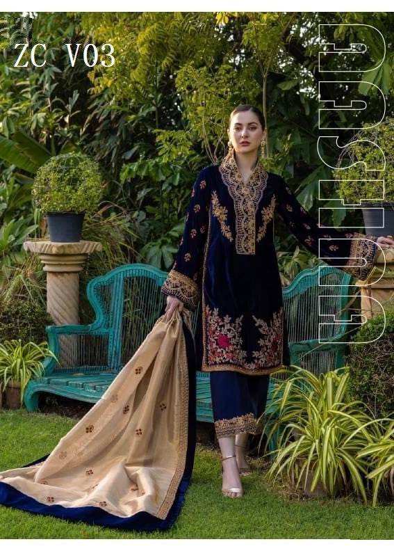 Zainab Chotani Exclusive Cotton Lawn Unstitch 3pc D-02