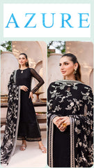 Azure Exclusive Cotton Unstitched 3pc