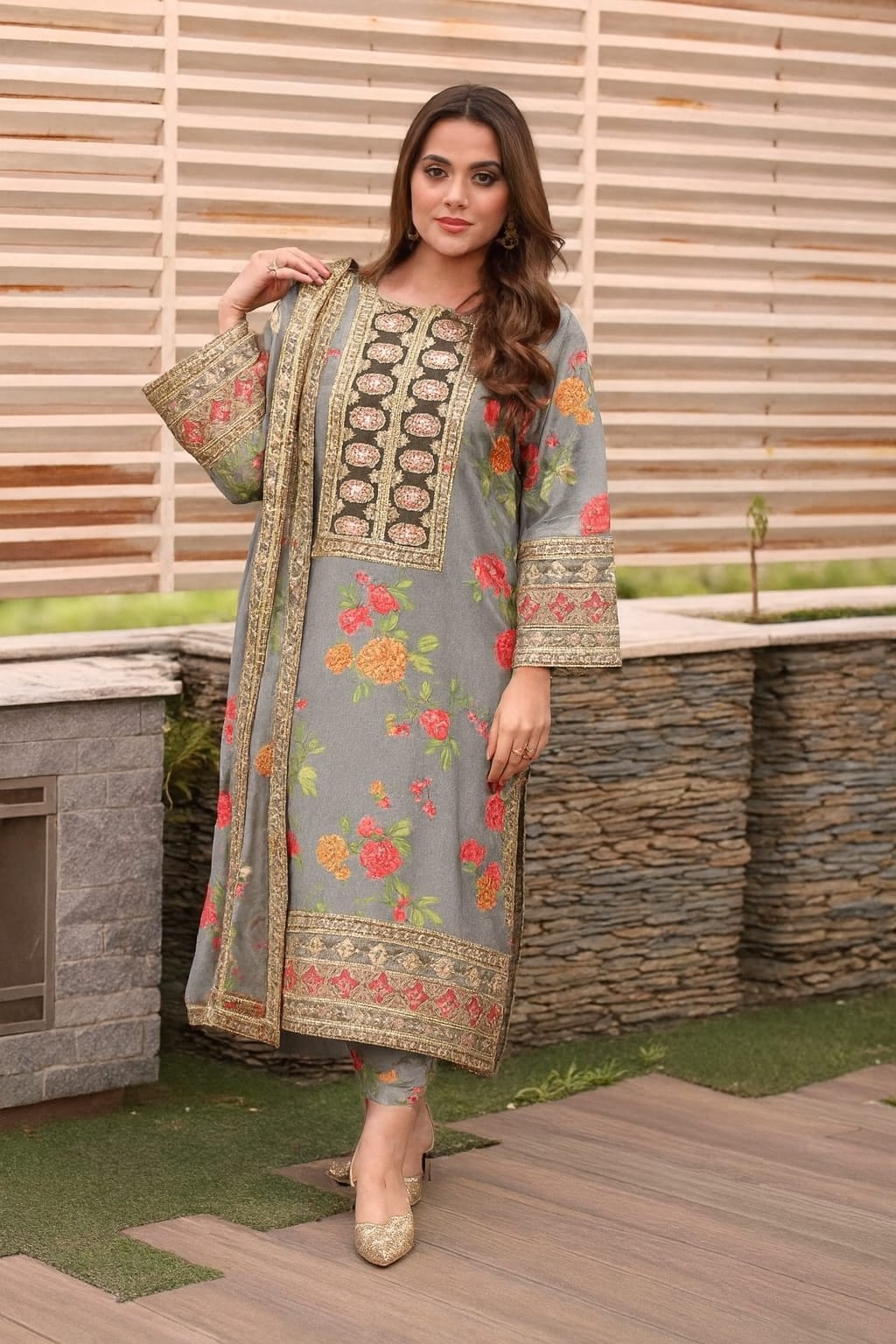 Aneelas Silk Collection Unstitch 3pc