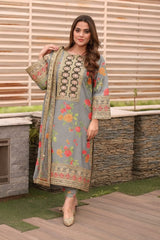 Aneelas Silk Collection Unstitch 3pc