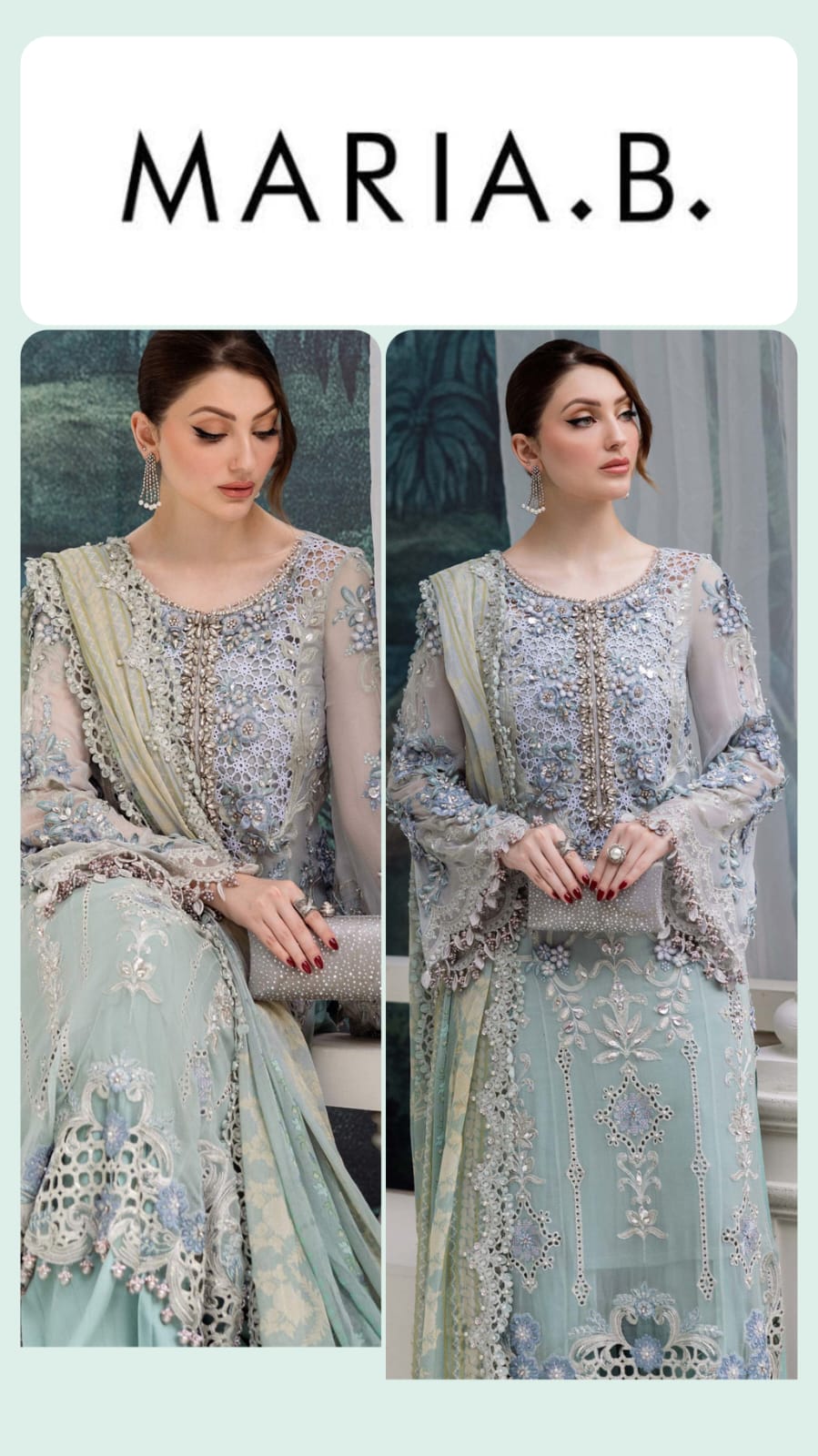 Maria b Luxury Chiffon Semi Stitch 2k25