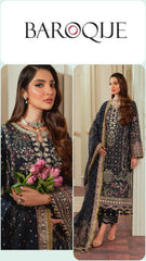 Baroque Luxury Chiffon Unstitched 3pc