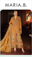 Maria B Lawn Printed Unstitched 3pc Mustard